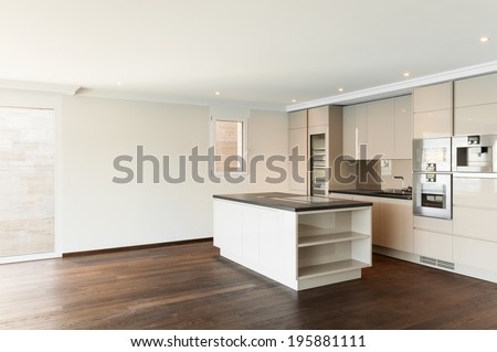 beautiful penthouse, view of modern kitchen
