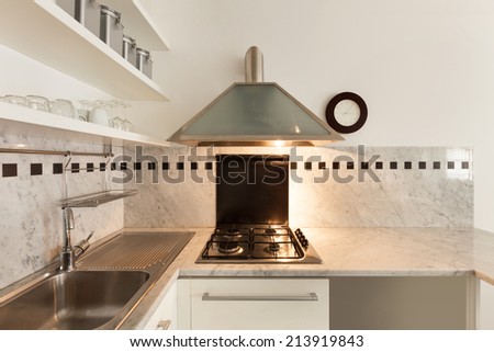 Nice apartment, interior, domestic kitchen