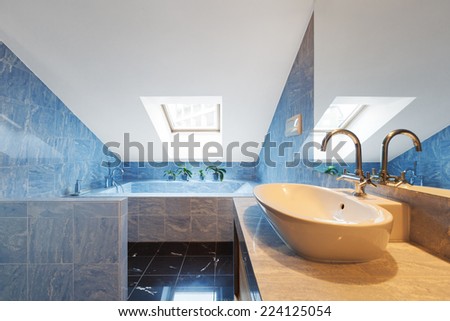 Beautiful modern penthouse, bathroom view