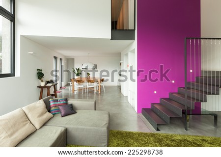 interior, lovely apartment furnished, living room view