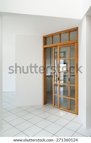 Architecture, Interiors of empty apartment, hall view
