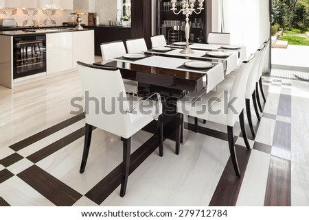 architecture, modern house, beautiful interiors, dining room