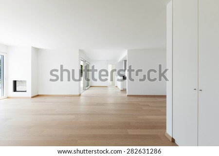 Interior, empty living room of a modern apartment
