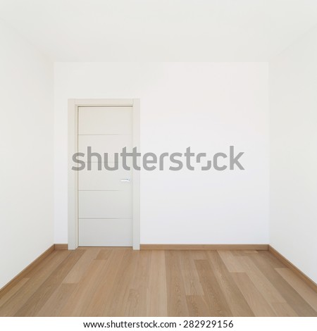 Interior, empty room of a modern house, copy space