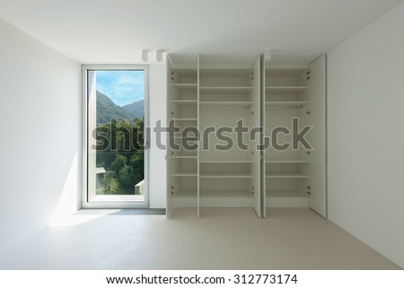 Architecture, new house interior,  room with closet