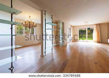 Interior of modern apartment, without furniture, empty