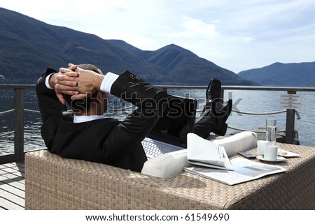 businessman relaxing