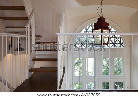 tower, luxury residential apartments, staircase view