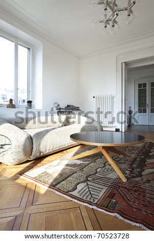 nice apartment refitted, living-room furniture retro