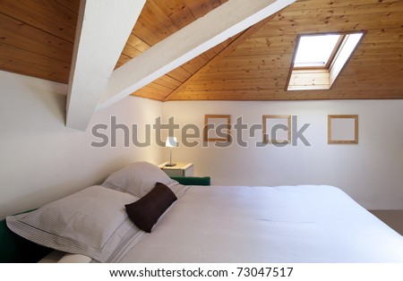 comfortable bedroom in loft