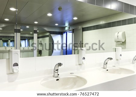 interior of a Congress Palace, public toilets