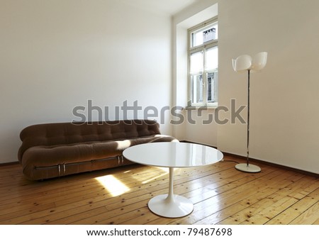nice apartment refitted, retro style living-room