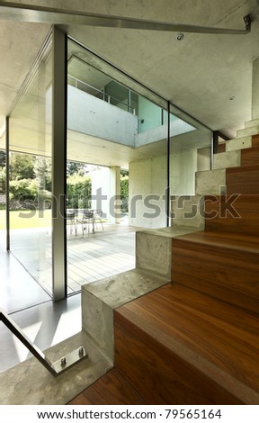 architecture, modern house, staircase