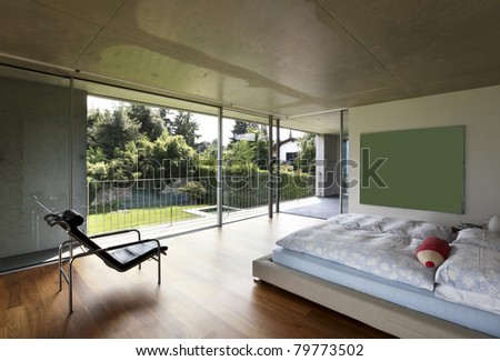 architecture, modern house, interior bedroom
