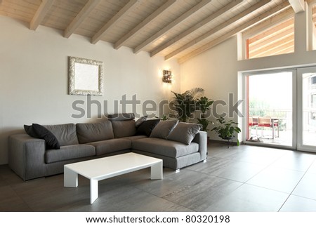 modern architecture contemporary, interior, large livingroom