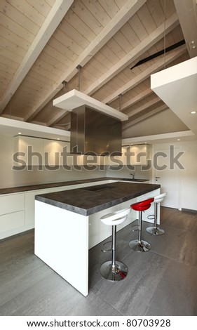 modern architecture contemporary, interior, kitchen view