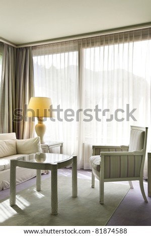 interior luxury apartment, detail double room