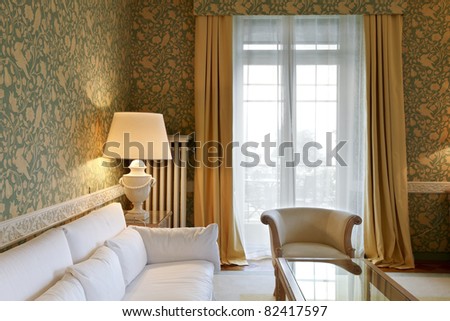 interior luxury apartment, comfortable classic living room