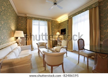interior luxury apartment, comfortable suit , lounge