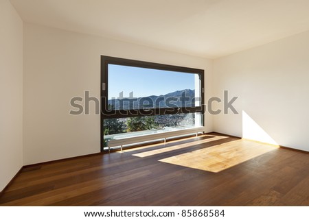 Modern apartment, large room with panoramic view