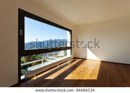Modern apartment, large room with panoramic view