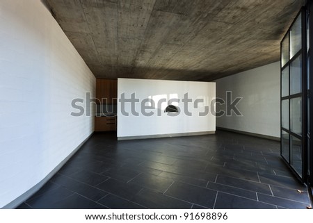 modern empty villa, large room