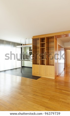 interior beautiful apartment,cabinet in empty room