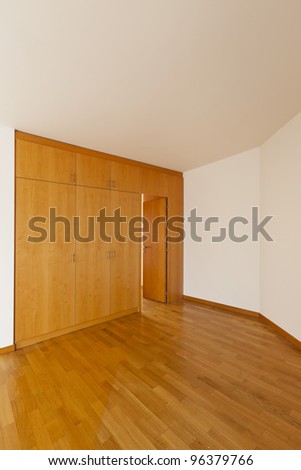 beautiful apartment, interior with hardwood floors, closet