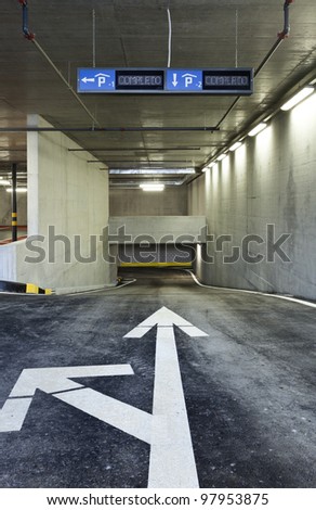new underground parking, entry