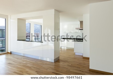 beautiful new  apartment, interior open space