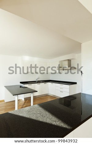beautiful new apartment, interior, view of the kitchen