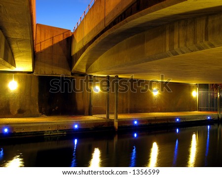 Landscape photo of waterfront canal walkway 4