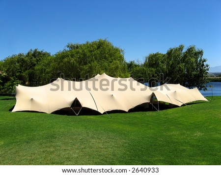 Landscape photo of a Bedouin-style event tent.