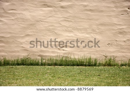Landscape photo of a domestic boundary wall