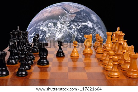 world politics chess board