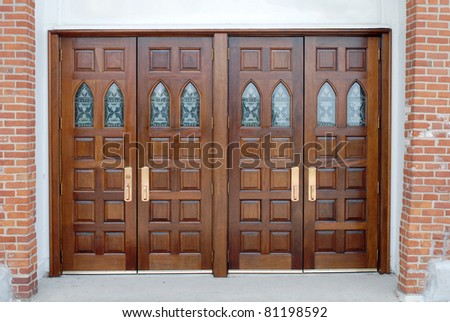 set of raised panel double doors