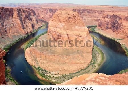 Horseshoe bend formed by the Colorado River near Page, Arizona, USA