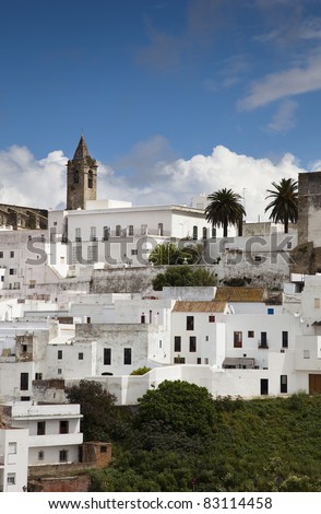 Streets in a white village of Andalucia, southern Spain