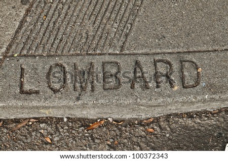 Famous Lombard Street in San Francisco California