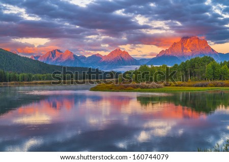 Amazing Sunrise in Grand Teton National Park Amazing Sunrise in Grand Teton National Park