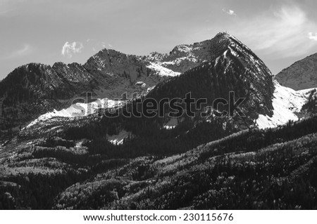 Chair Mountain in the Elk Mountain Range Black and White