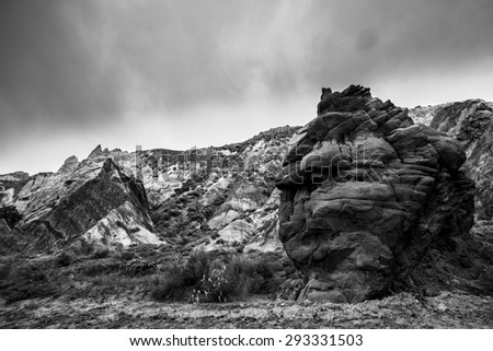 Black and White Landscape Utah Cottonwood Canyon Road Escalante
