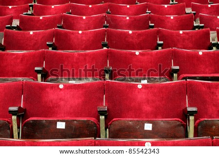 Rows of Rich and Comfortable Theater Chairs