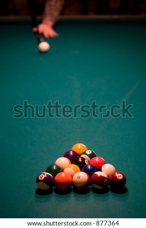 Pool Player about to Break
