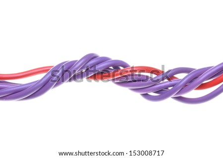 Electric colored wires used in electrical networks