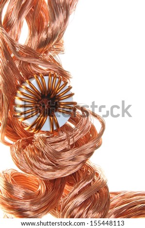 Copper wire with coil, power consumption in the industry