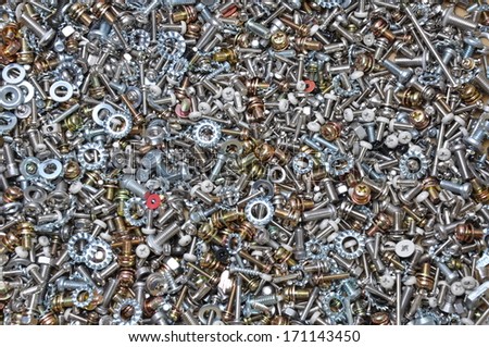 Nuts and bolts components for mounting