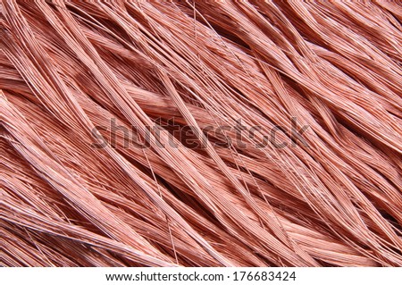 Copper wires background