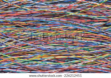 Network cables lines, flow of information in computer networks