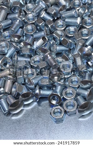 Nuts and bolts as industrial background